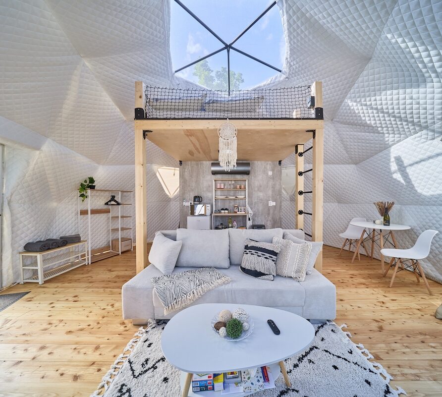 Glamping tent Slapy boho style